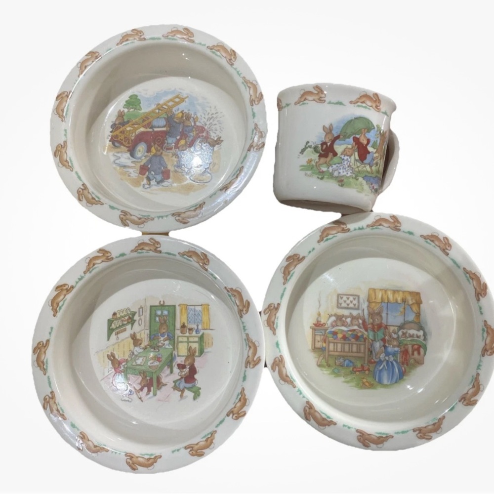 Royal Dalton Bunnykins Storytime Dinnerware Set Bunny mug bowl